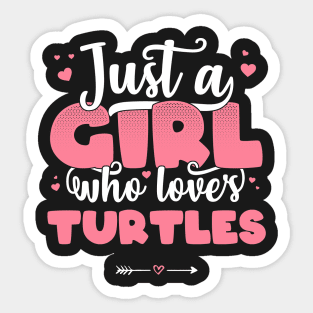 Just A Girl Who Loves Turtles - Cute turtle lover gift product Sticker